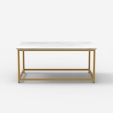 thumbnail of Tavolino da salotto contemporaneo 100x60x45cm effetto marmo Corniola - Oro-CFT10045MARGOL