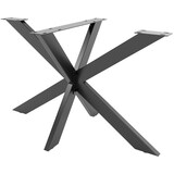 thumbnail of DELUKE® Tischgestell Metall KRYT Schwarz matt inkl. Schrauben + Bodenschoner Tischbein Tischkufe Tischgestell für Holztisch Esstisch 71x120x68cm