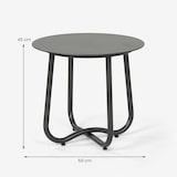 thumbnail of Conjunto de relaxamento reclinável, para jardim, Alumínio, Cor Antracite, Apoio para os pés: 47x60 x38, Poltrona: 72x59x112 cm, Mesa: 60x51cm