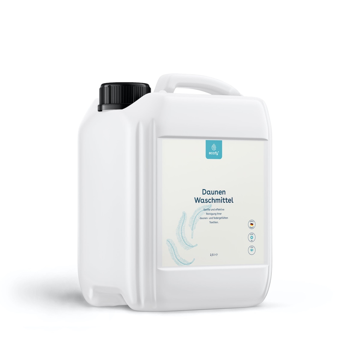 eco:fy Daunenwaschmittel - 2.5l - Waschmittel reinigt pflegt Daunen, Federn, Daunenjacke