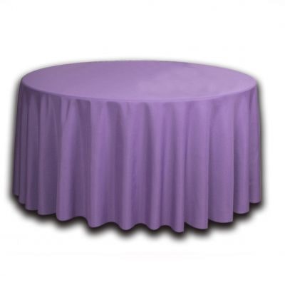 Mantel de Tela para Mesa Redondo color Lila 210 cm.