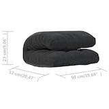 thumbnail of vidaXL Vloerstoel inklapbaar stof zwart