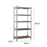 thumbnail of Estantería Metálica Modular 5 Estantes MDF - Carga 875kg (175kg/balda) 180x90x40cm - Sin Tornillos - Reforzada Garaje Almacén Taller