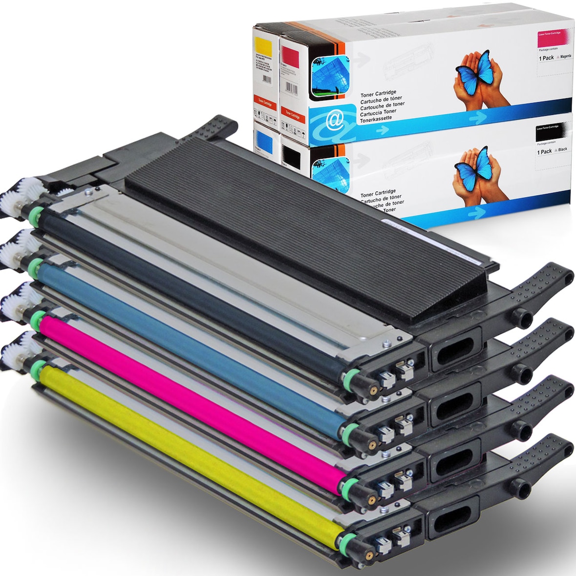 D&C Toner Set für Samsung Xpress C480W Tonerkassette kompatibel Samsung Xpress C 480 W Drucker CLT-P404C