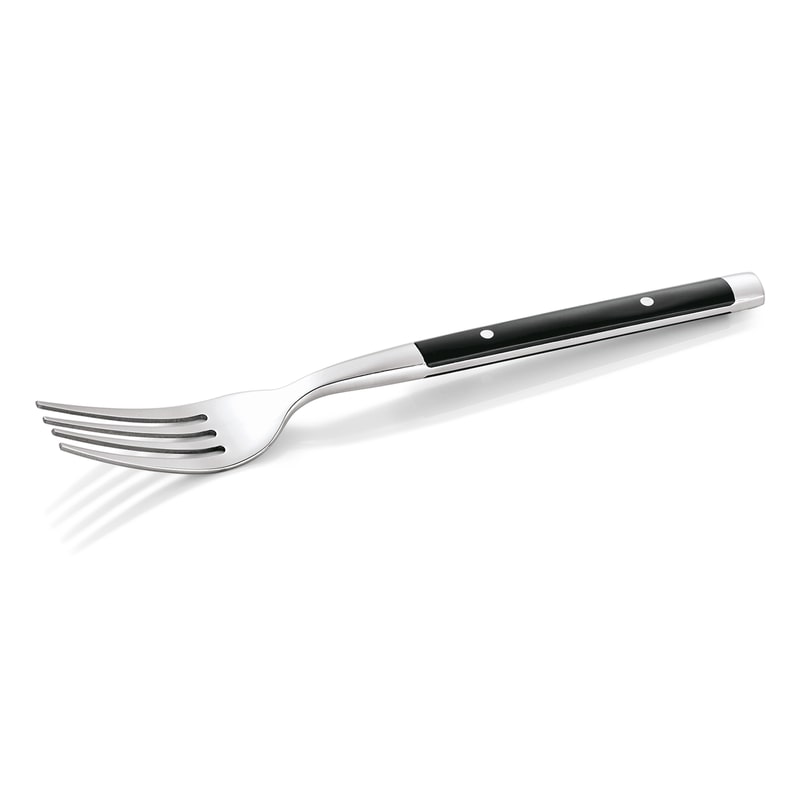 24x Menügabel Bistro Trend, 20 cm, Edelstahl 18/10 mit Kunststoffgriff schwarz, Gabel