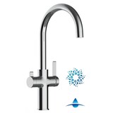 thumbnail of 4 Wege Wasserhahn Küchenarmatur Spültischmischer FC, Verchromt mit 360° schwenkbarem U-Auslauf