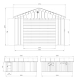 thumbnail of Garaje LP SmartSide M992B – 354 x 604 cm – 21 m²