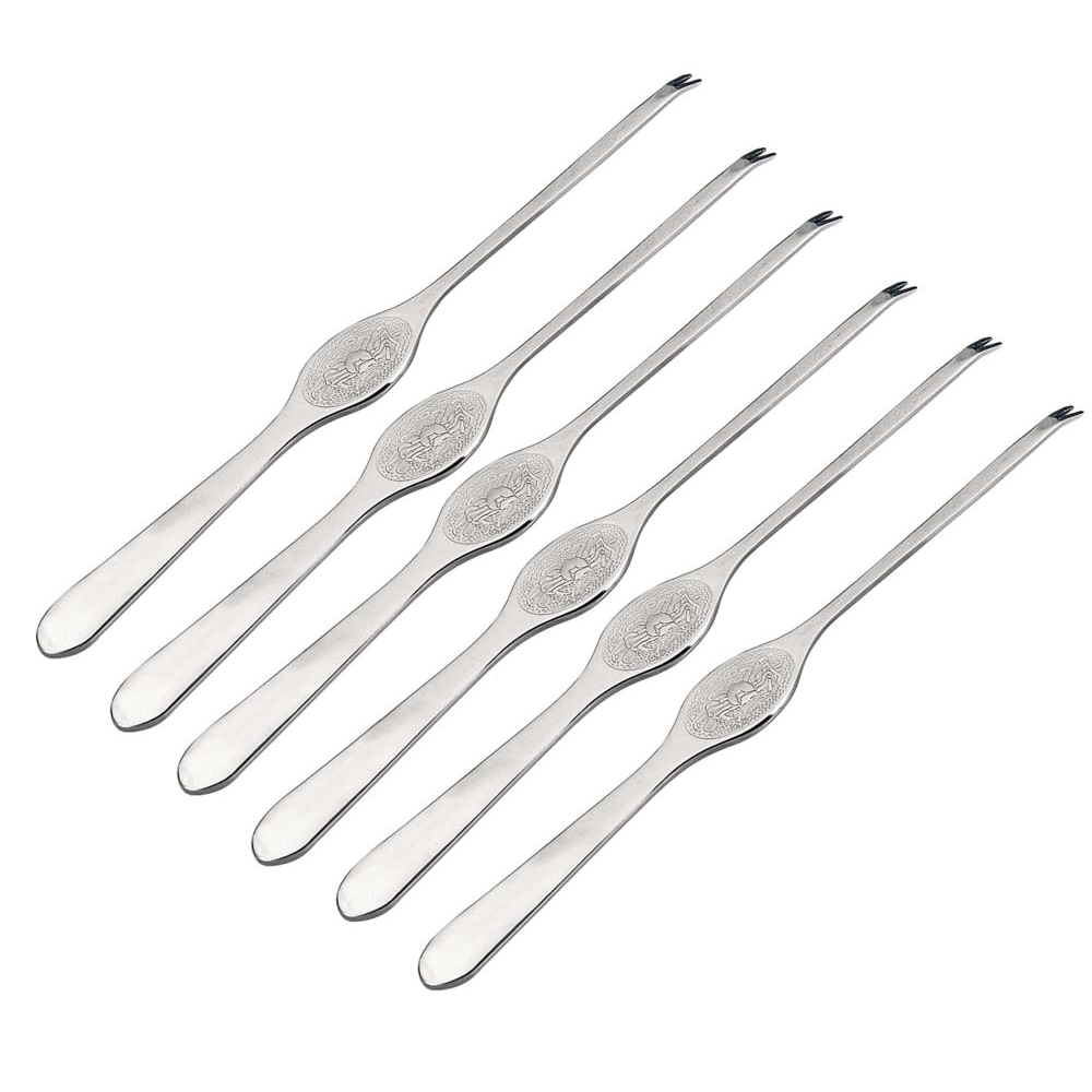 Lacor - 62976 - Juego 6 Ganchos Marisco Inox
