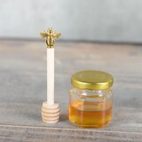 thumbnail of Cuillère à miel dorée abeille