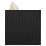 thumbnail of vidaXL Outdoor-Loungebett mit Kissen Schwarz Poly Rattan
