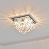 thumbnail of Helloshop26 - Plafon luminária de teto alumínio cristal artístico 38 x 38 cm cromado e branco 03_0003212