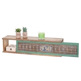 thumbnail of Prateleira de parede HWC-A43, prateleira suspensa Prateleira, madeira de abeto maciça patchwork vintage 65x16x13cm