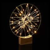 thumbnail of Relaxdays LED Ring Deko, für Tisch & Fensterbank, mit Fuß, Ø 25 cm, ganzjährig, Metallkranz, batteriebetrieben, silber