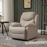 thumbnail of Sillón reclinable de salón sillón relax reclinable manual con reposabrazos y reposapiés carga 150 kg para salón dormitorio beige