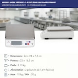 thumbnail of Louis Tellier -  Balance électronique professionnelle -  10kg -  IP53 -  précision 1g -  plateau amovible 22 x 16,5 cm -  N3694