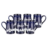 thumbnail of Van Well Glühweinbecher, Keramik Punschtasse, Blau, 25 cl, 0,2 /-/ geeicht, 6 Stück