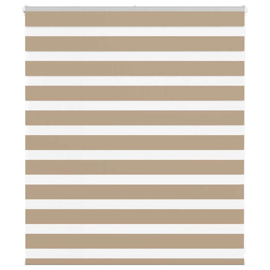 vidaXL Doppelrollo Sandbraun 125x100 cm Stoffbreite 120,9 cm Polyester