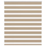 thumbnail of vidaXL Doppelrollo Sandbraun 125x100 cm Stoffbreite 120,9 cm Polyester