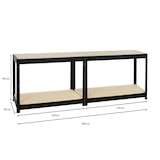 thumbnail of PROREGAL Mega Deal | 2x Höhenverstellbare Werkbank Dino | HxBxT 90x120x60 cm | Traglast 600 kg | Schwarz | Holzplatte
