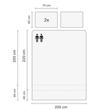 thumbnail of DoubleDry Dekbedovertrek Tweepersoons 200x200/220 cm + 2 kussenslopen 60x70 cm - 100% natuurlijk katoen - room wit