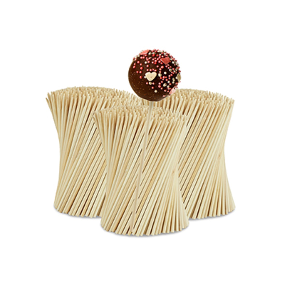 Relaxdays Cake Pop Stiele, 1000 Stück, 15 cm lang, Lollipop Sticks aus Bambus, Popcake Stäbchen, Kuchen am Stiel, natur