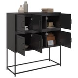 thumbnail of vidaXL Sideboard Schwarz 100,5x39x107 cm Stahl