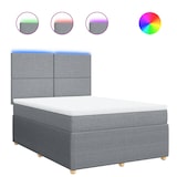 thumbnail of vidaXL Boxspringbett mit Matratze Hellgrau 140x200 cm Stoff