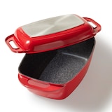 thumbnail of STONELINE® XXL Bräter 43 x 26 cm mit Deckel, Induktion und backofengeeignet, Antihaftbeschichtung, rot