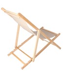 thumbnail of Aranaz- Hamaca madera de haya barnizada sin brazos lona piedra. Dimensiones: 60 x 130 x 107 cm