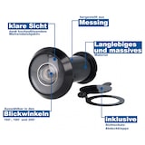 thumbnail of Türspion Messing Schwarz Türgucker – einfache Montage klare Durchsicht 160°