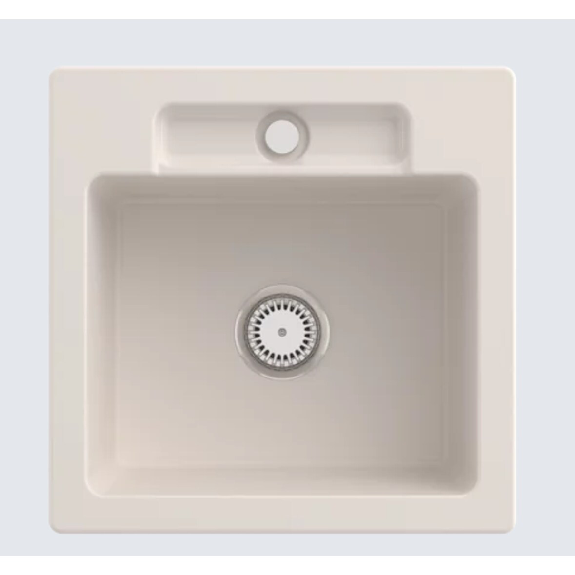 Villeroy&Boch Spülbecken, Küchenspüle Siluet 50 S Crema 510x510mm, Unterschrankbreite 50cm