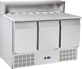 thumbnail of Pizza-vorbereitungsmöbel 3 türen mit 8 gn 1/6 - 1365x700x880 mm - 235 W 230/1V - 7CA39PRC Eurast