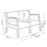 thumbnail of SHAF - Set de Muebles de Jardín y Terraza Miami Color Grafito Sofá 2 Plazas, 2 Sillones y Mesa de Centro