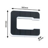 thumbnail of Paulmann Solar LED Hausnummernleuchte inkl. wechselbarer Akku Buchstabe C IP44 3000K 6lm Schwarz 94652