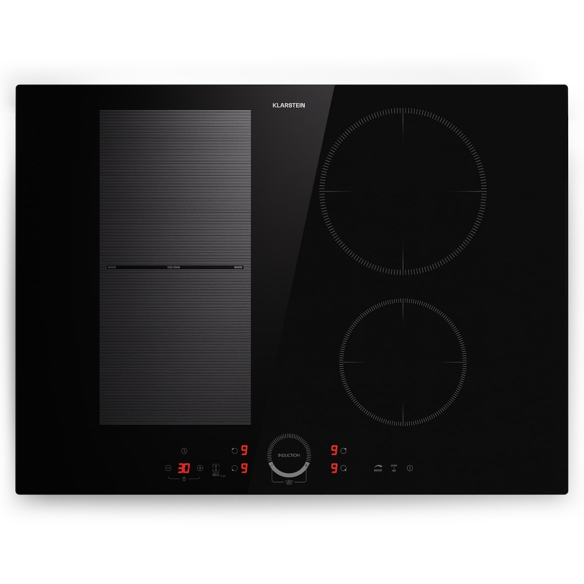 Delicatessa 70 Hybrid Einbaukochfeld Induktion 4 Zonen 7000W Glaskeramik Schwarz