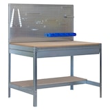 thumbnail of SimonRack Werkbank für Werkstatt, 910x610 mm, Lochwand und Schublade, Tragfähigkeit 400 kg, Verzinkt - BT-2
