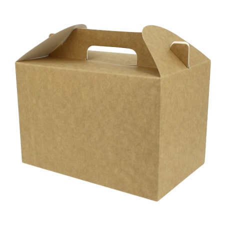 MONOUSO - Caja de Menú Kraft 225x145x150mm (25 Uds)