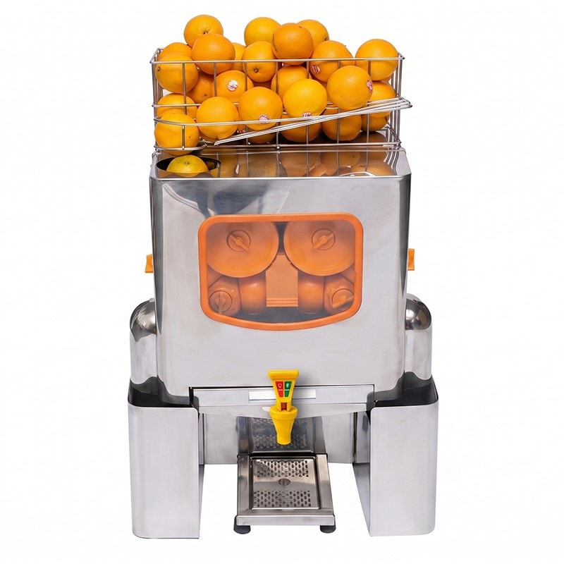 Exprimidor de Naranjas Automático ECA-20 | Producción 20 Frutas/Min | Diámetro 55-80 mm | Alimentador 4 kg | Acero Inoxidable | 200W | 230V