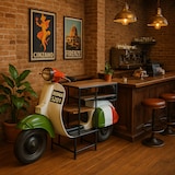 thumbnail of Biscottini Consolle Bar 180x75x115 cm - Consolle a forma di vespa - Consolle in legno e ferro - Credenza Vintage - Credenza ingresso - Mobile da TV