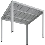 thumbnail of tectake Aluminium tuintafel Maren met in hoogte verstelbare poten 90x90x74,5cm - zilver - 402955