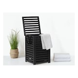 thumbnail of FIVE - Cesto portabiancheria in legno da 65 litri in nero