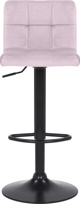 thumbnail of CHEFGASTRO Barhocker LA PAZ Samt HxBxT 85x40x40cm Samt Rosa Barstuhl