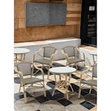 thumbnail of METRO PROFESSIONAL Silla gastro apilable Mesin, aluminio/tejido sintético, 56 x 57 x 85 cm, marrón