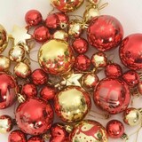 thumbnail of vidaXL Weihnachtskugel-Set 40 pcs Gold und Rot Kunststoff