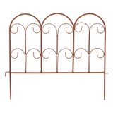 thumbnail of Beetzaun Beeteinfassung Rostoptik Metall 53 cm breit mit 3 fach geschwungenen Bögen