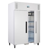 thumbnail of Frigorífico profissional de 2 portas, branco, refrigeração por ar, GN2/1, 200 x 134 x 81,5 cm, com fechadura, 1200L, Polar Série G CC663