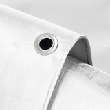 thumbnail of ECD Germany Abdeckplane Gewebeplane mit Ösen 8x10m 80m² 260g/m² Weiß aus Polyethylen Schimmelresistent Wasserdicht Reißfest Schutzplane Bootsplane