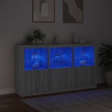thumbnail of vidaXL Sideboard mit LED-Leuchten Grau Sonoma 181,5x37x100 cm