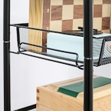 thumbnail of Carrito auxiliar con ruedas carrito de cocina de 5 niveles con cestas de malla extraíbles y marco de acero para baño comedor 45x26,5x106 cm negro