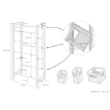 thumbnail of Getränkekistenregal aus Edelstahl und Massivholz Boxenregal 90.81-01